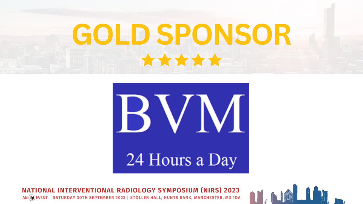 Next up we have @BVMMedical as a Gold Sponsor for #NIRS23! BVM are a UK based medical device company, with a range of IR devices. We can’t wait for their hands-on demonstration of CT guided navigation for Interventional Oncology 🤩