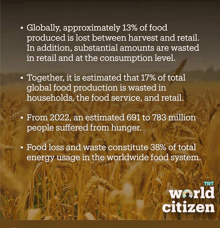 Join the global movement to reduce food loss and waste! 🌍 Let's make every bite count. #FoodWasteAwareness #ZeroHunger'