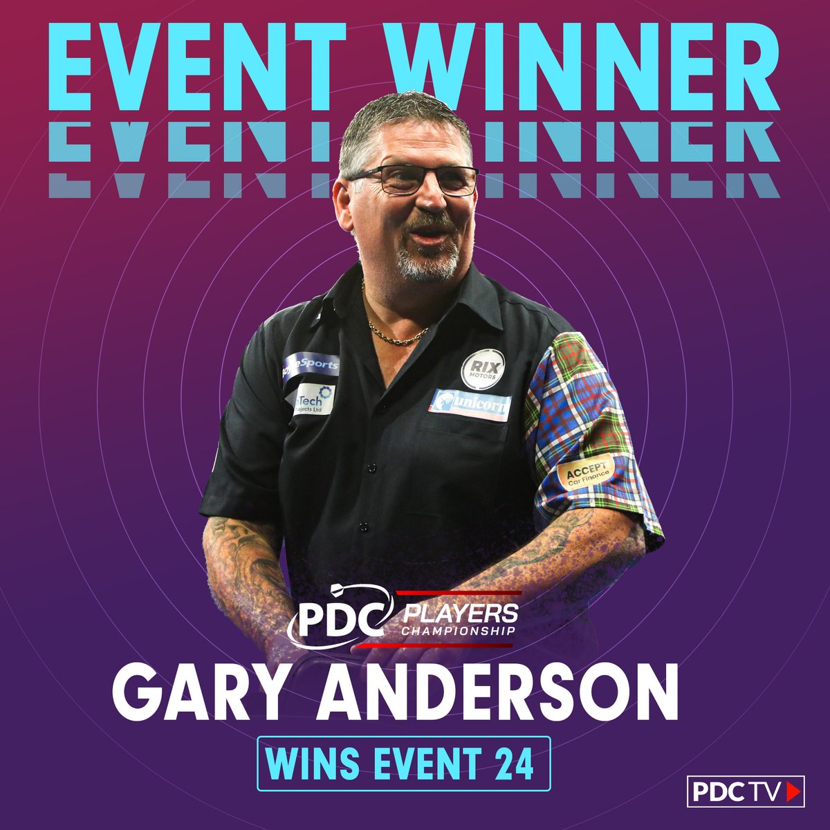 PC22 - Quarter-Finals
PC23 - Semi-Finals
PC24 - Winner 🏆

Gary Anderson has been getting better and better on the ProTour this week, and caps it with the title!