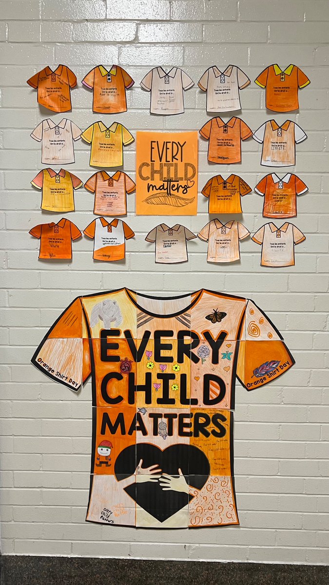Mrs. Gemus TDHS Grade 9 French and Grade 10 English created a work of art because Every Child Matters. <a href="/tdhstitans/">TDHS</a> <a href="/LKDSB/">Lambton Kent DSB</a>
