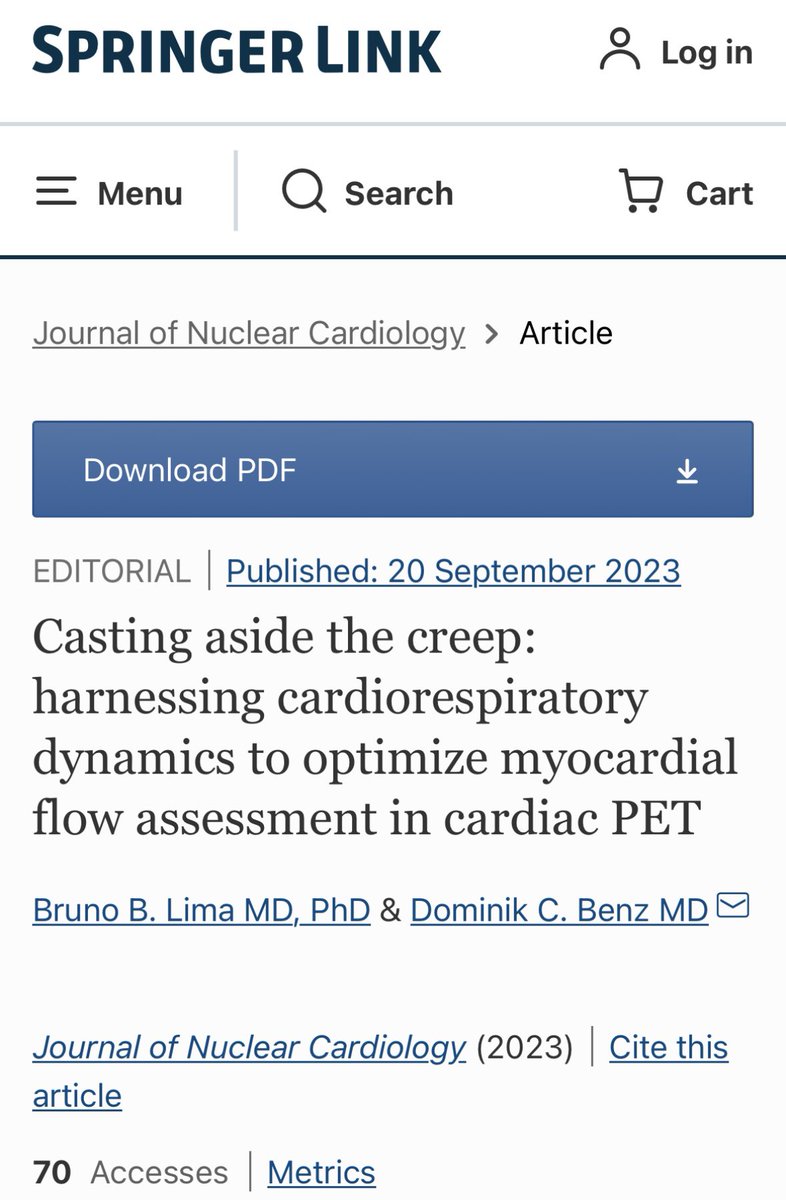 🔥🔥🔥Hot of the press the editorial for @JNCjournal that was a joy to write with my dear Swiss friend @domcbenz 🔥🔥🔥 #ThinkPET @MyASNC 

link.springer.com/article/10.100…