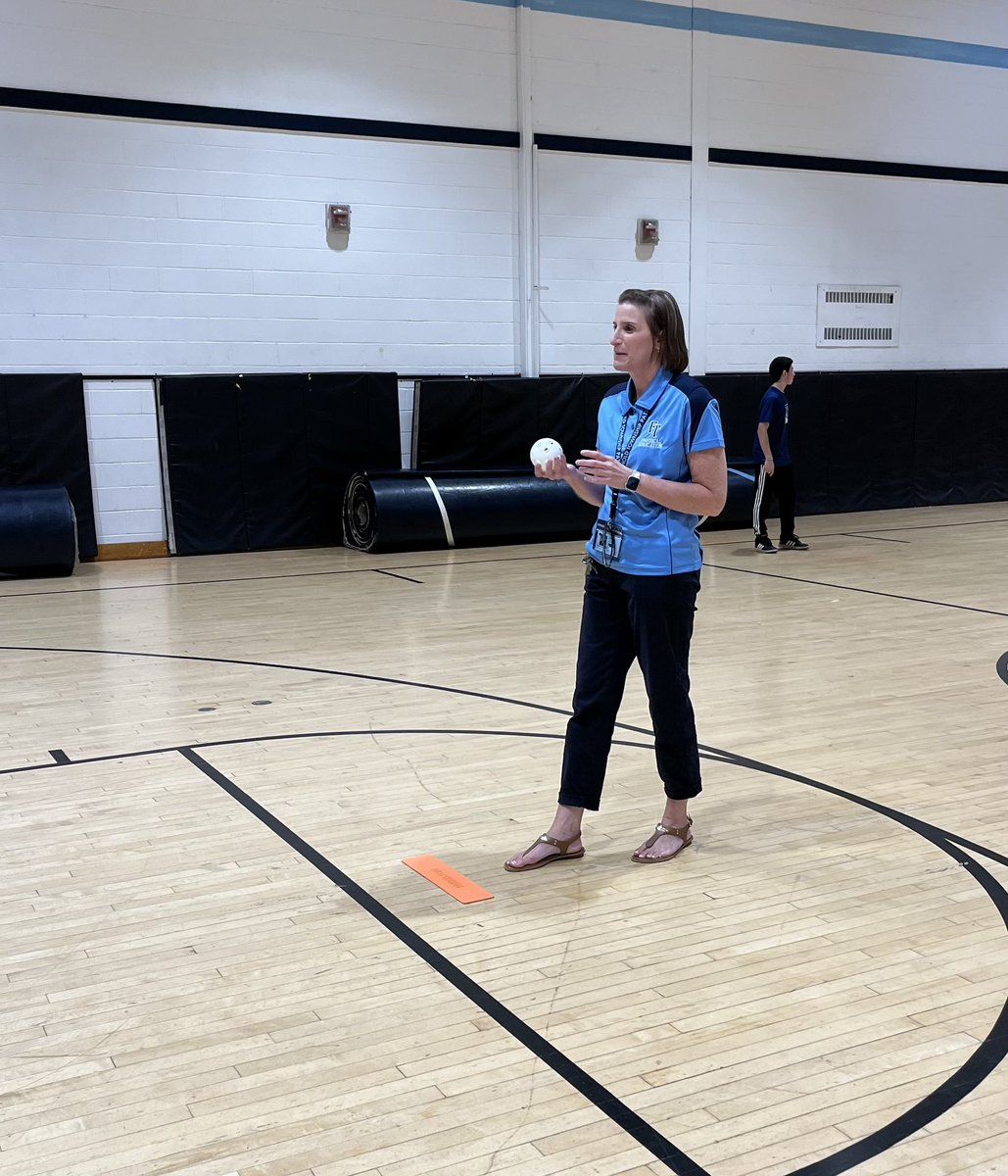 FTHSPhysEd's tweet photo. Dr. Scelso making a celeb appearance in freshman wiffleball! Watch out for her fastball! https://t.co/rngRI6ipyT