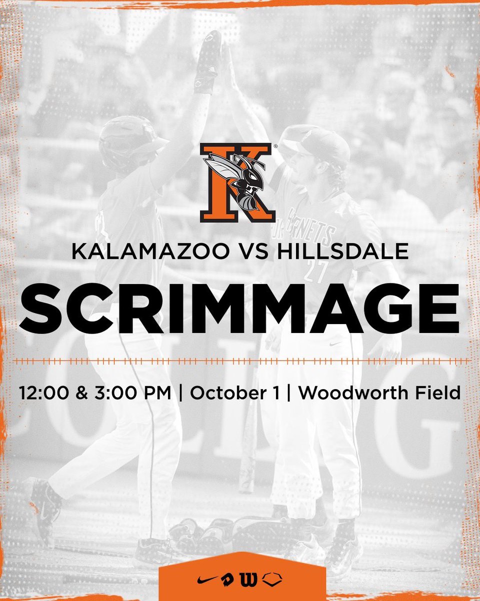 📆 SAVE THE DATE! 📆 On Sunday, the Hornets will play baseball at Woodworth field! 🐝⚾️ 🆚: Hillsdale College ⏰: 12:00 & 3:00 PM 🏟️: Woodworth Field 🎟️: FREE ADMISSION #d3baseball