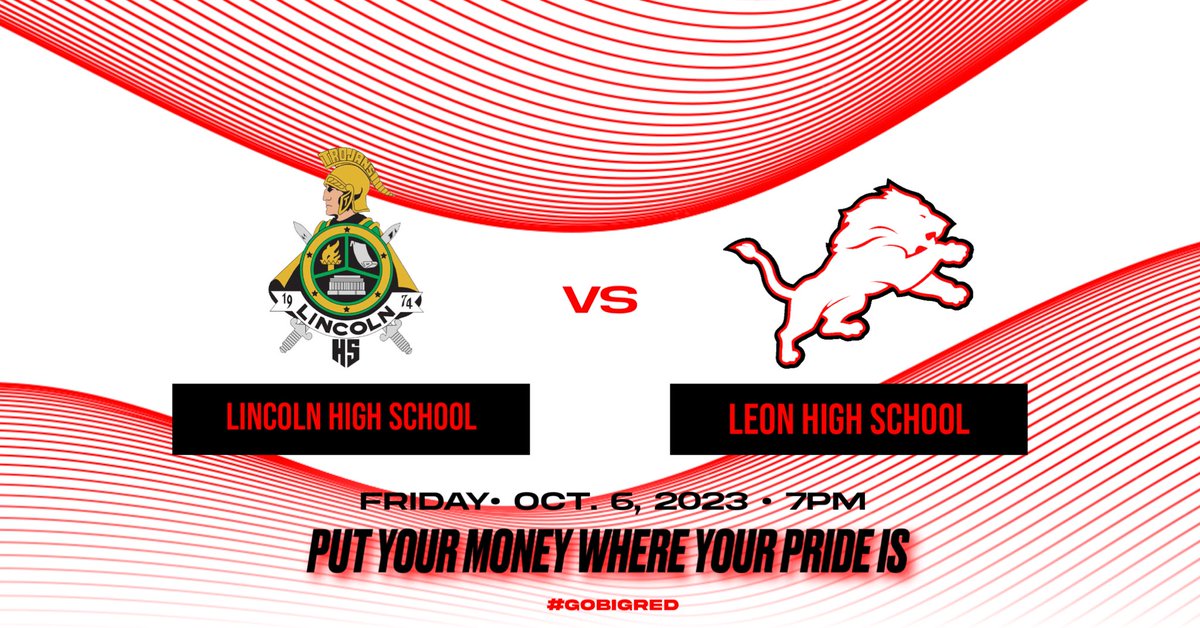 LeonLionsFB's tweet image. 🦁🏈 Hey Leon Lions fans! Our team is on fire with a 5-0 record, and we're ready to prove that our school spirit is unmatched! Our friends over at Lincoln are also showing their pride, but it's time to settle the score.

verticalraise.com/fundraiser/leo… 

#SchoolSpiritShowdown #GoBigRed