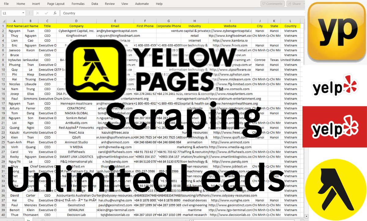 cryptowhalessss's tweet photo. Lead generation, B2b lead generation, LinkedIn lead generation, Business leads, Web lead, Yellow Pages, Google Map

Company info:
Company Name,
Website URL,
Address,
Phone number,
Industry etc

#LeadGeneration #googlevoice #gv #Gmail #mailbox #digitalmarketer https://t.co/BUpONzhxMU