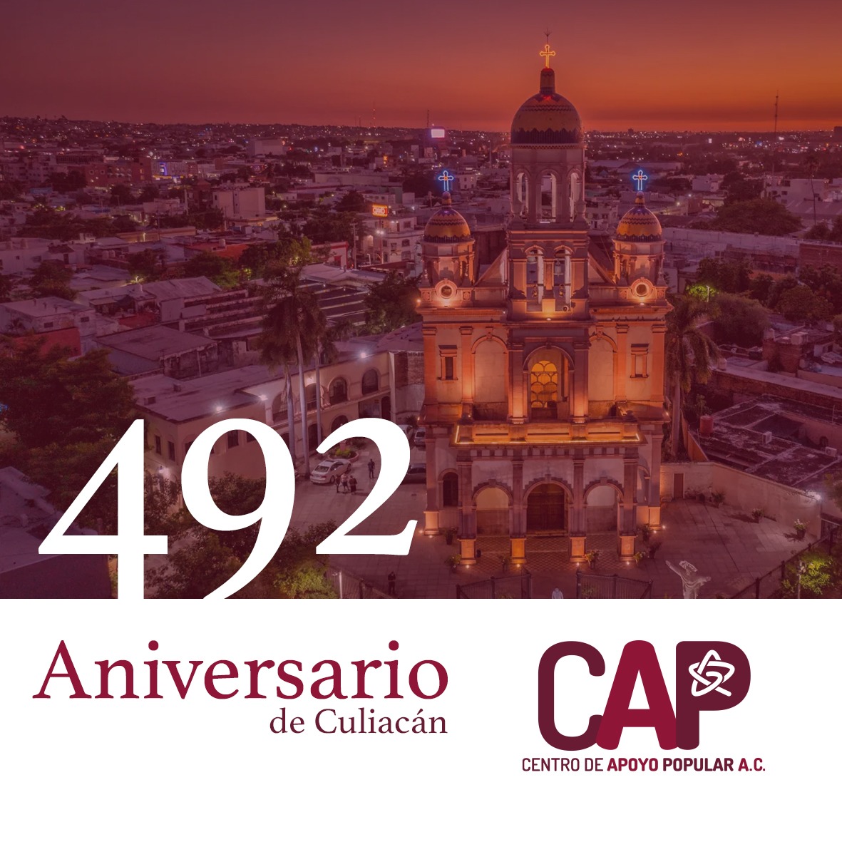 ¡Culiacán está de fiesta! 🎉 Hoy conmemoramos el 492 aniversario de la capital de Sinaloa. ¡Feliz viernes a todos! Que tengan un fin de semana lleno de energía y positividad. 😃👊🏻 #Culiacán #Aniversario492 #FinDeSemana