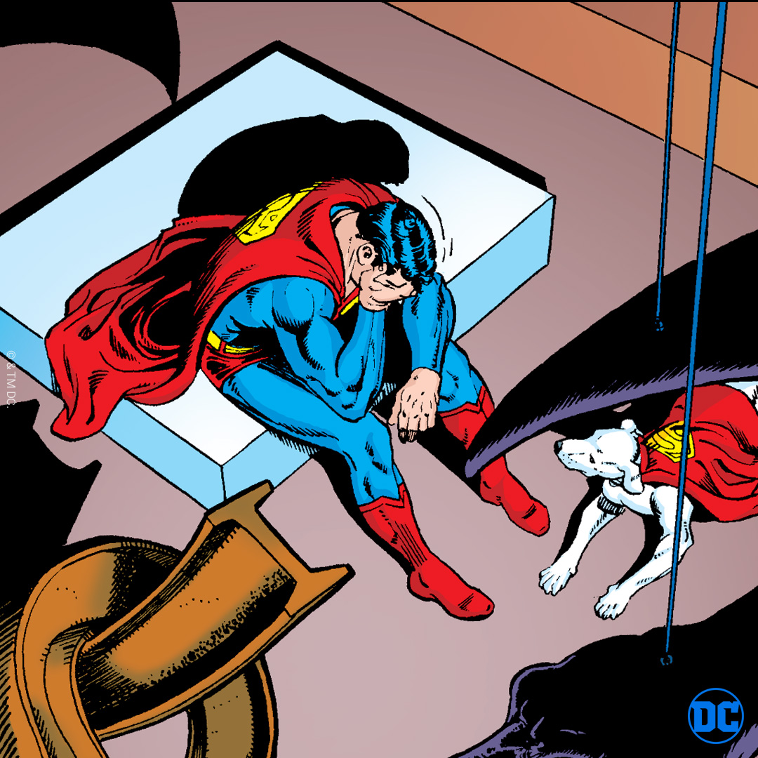 Superman's tweet image. In some timelines, even The Man of Tomorrow just feels like a mess with an S on his chest.