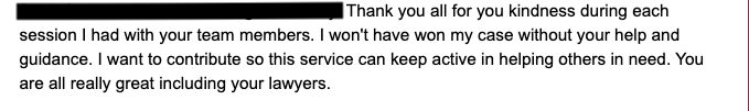 LCCDomBautista's tweet photo. As the weather cools, it is notes from @acfriends_court clients that keep us warm.  #accesstolegalservices https://t.co/5I6AcJneHj