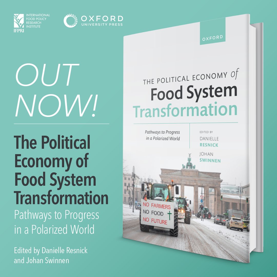 🆕 <a href="/IFPRI/">IFPRI</a>/<a href="/OxUniPress/">Oxford University Press</a> book by <a href="/D_E_Resnick/">Danielle Resnick</a> &amp; <a href="/Jo_Swinnen/">Johan Swinnen</a> examines the dynamics between policy pathways for achieving global #foodsystems transformation and enabling conditions for implementation.

#PressRelease: ow.ly/wKjh50PRhfF

📗 ow.ly/NnPU50PRhfG