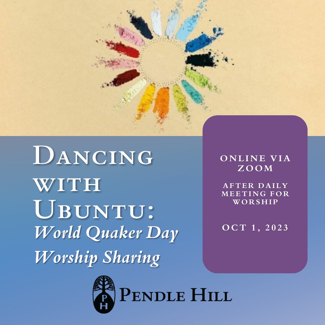 Join Friends from around the world to celebrate World Quaker Day after daily hybrid Meeting for Worship. Join us in person, or online. No registration required! Just "Zoom in" at 9:15 AM, ET pendlehill.org/explore/worshi…
