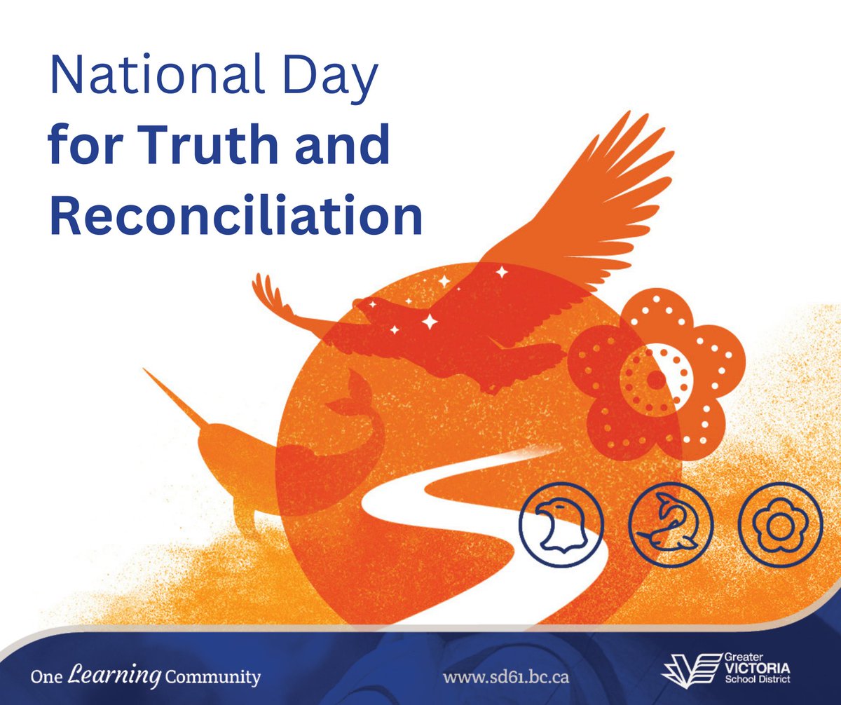 Truth and Reconciliation Day is on September 30th. SD61 will be closed on Monday, October 2nd, as we come together in the spirit of hope and reconciliation to honour former residential school students, their families, communities, and cultures. Learn more: ied.sd61.bc.ca