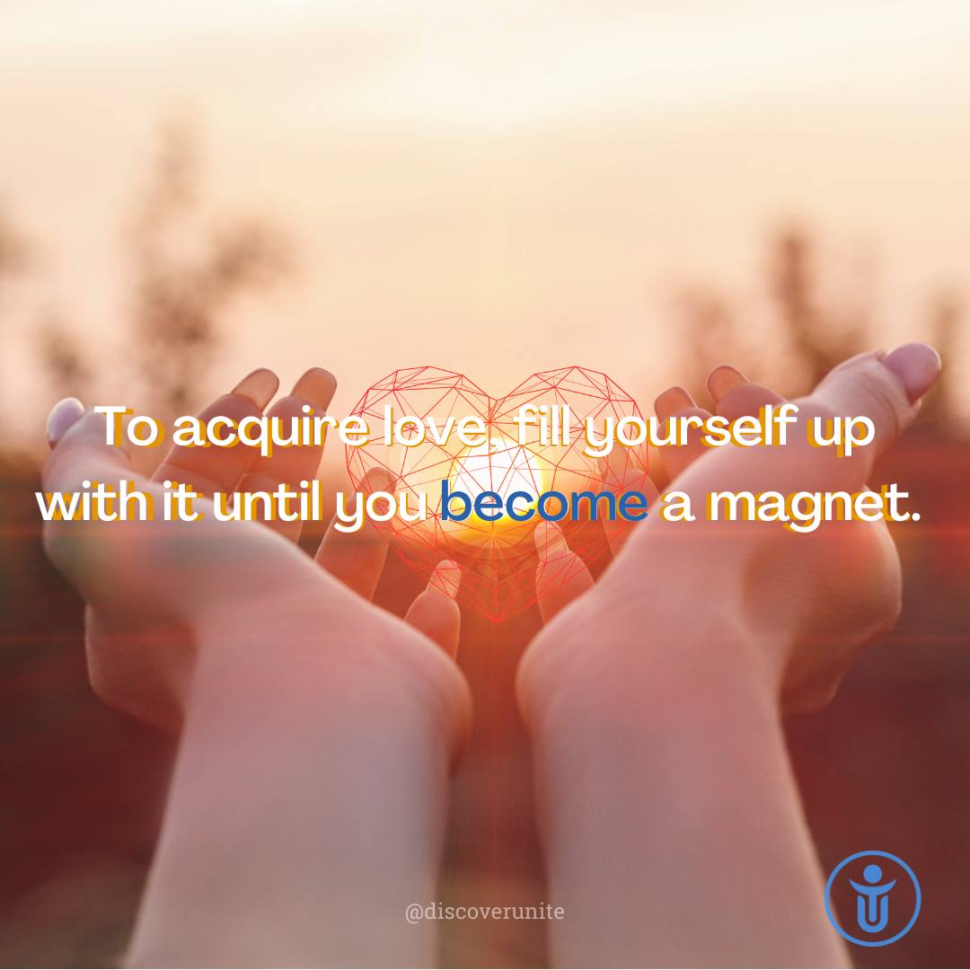 Radiate love from within, and watch it draw the world closer. 💖 #LoveMagnet