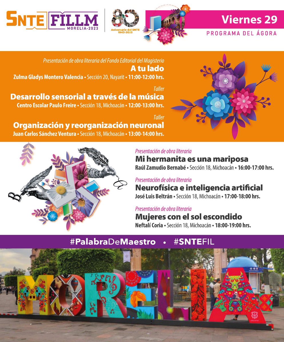 SNTEDUCINDIGENA's tweet photo. π ππππππ #SnteFIL en la π
ππ ππππ«ππ ππ₯ ππ’π§ππ₯ de la #FILLM πͺΆ pero la actividad en el stand del #SNTE π no se detiene πHoy #FelizViernes #29DeSeptiembre se presentan 4 libros π y 2 talleres π©βπ¨
βΌοΈNo faltesβΌοΈ
#FILLM2023 πͺΆ
El #SNTE π y #MoreliaBrilla https://t.co/ggSAQh56hA