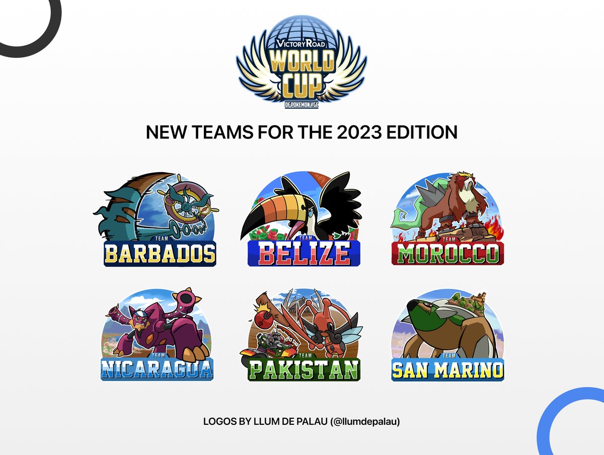 In this 2023 edition, 6 new teams join the fray! 
Let's give a warm welcome to... 🥁

🇧🇧 Barbados
🇧🇿 Belize
🇲🇦 Morocco
🇳🇮 Nicaragua
🇵🇰 Pakistan
🇸🇲 San Marino