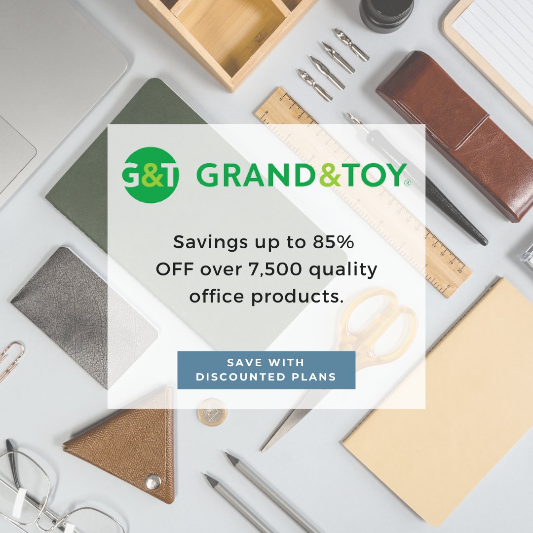 ✨MCC Affinity Program: Grand &amp; Toy✨

MCC members can save up to 85% OFF over 7,500 quality office products 📌 📖✏️

Learn more: ow.ly/RAs050PNSWg