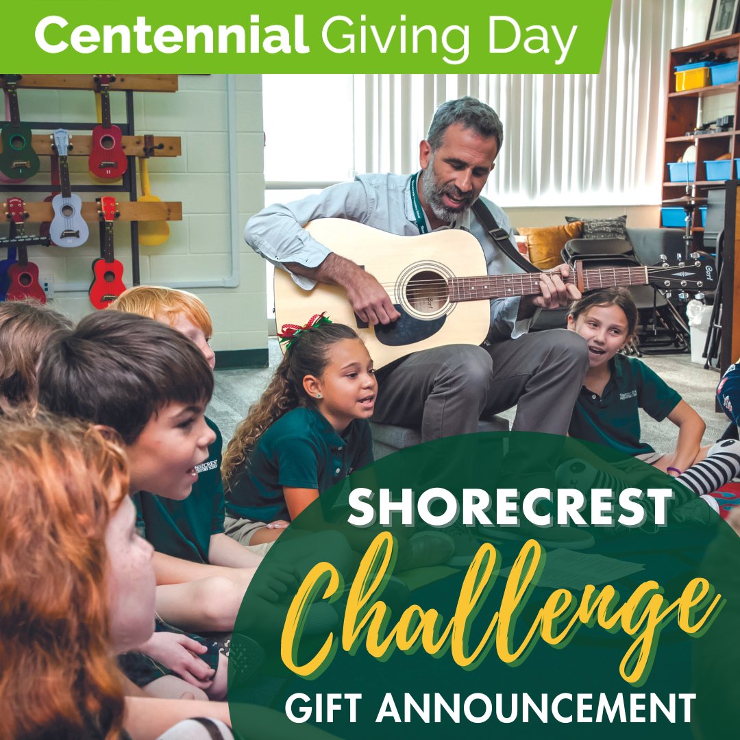 Here’s something to sing about! An anonymous SPS family has made a gift of $10,000 to challenge 100 more families to join them in supporting the school before midnight! Join the challenge at shorecrest.org/give 💚 💛 #ShorecrestFund #Shorecrest100