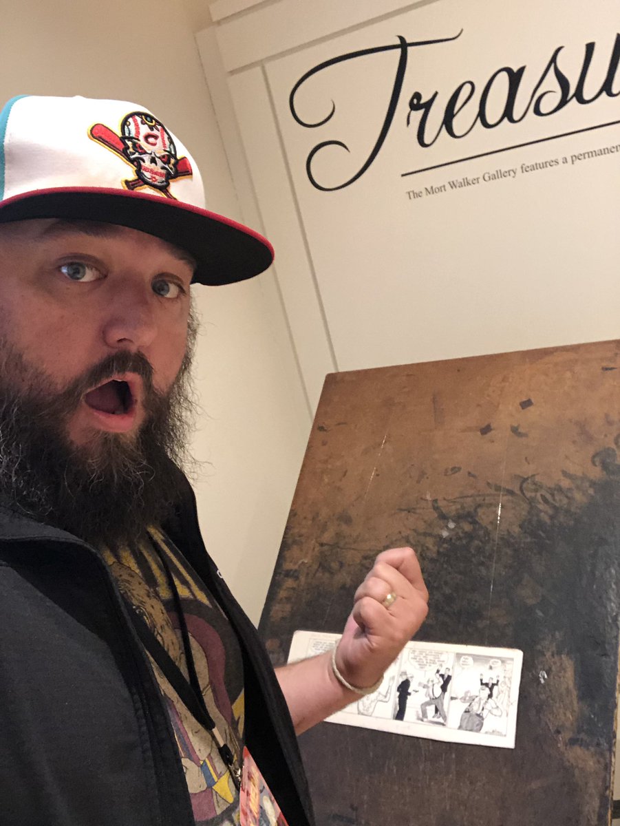 beardedcomicbro's tweet photo. Always love seeing the drawing board that Chester Gould used as he created and wrote Dick Tracy comics!!!! It never gets old seeing this piece of history #comics #comicbooks #dicktracy #beardedcomicbro #cxc23 https://t.co/3yqtie7qYi