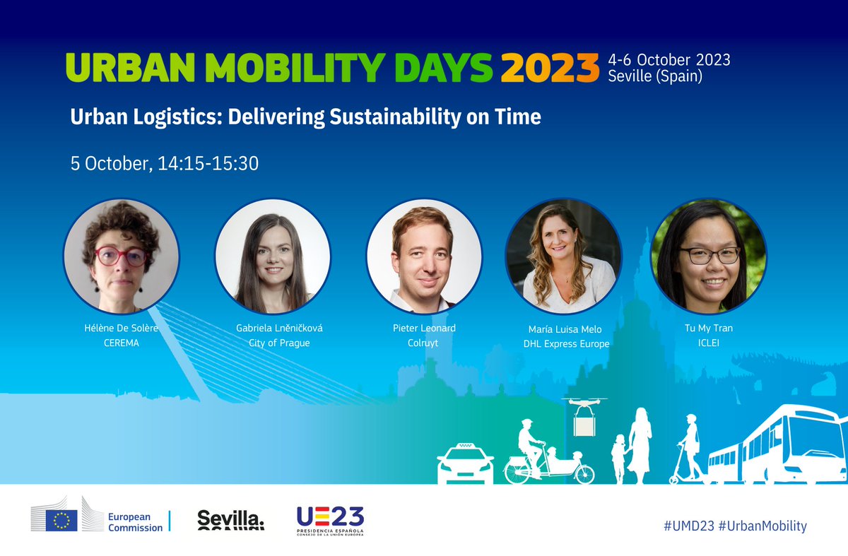 Thrilled to participate at #UMD23 on next week, arranged by <a href="/EU_Commission/">European Commission</a> together with the #Spanish #Presidency of the Council of the #EU

📅 5 Oct, 14:15 👉 Urban Logistics: How delivering #Sustainability on Time

Follow us  mvnt.us/m1487710 #UrbanMobility <a href="/DHLexpress/">DHL Express</a>