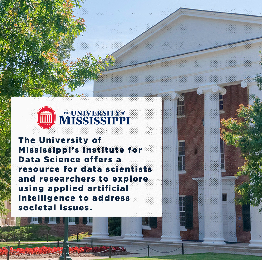 SECAcademics's tweet photo. .@LSU and @OleMiss are using AI to find societal benefits.

#ItJustMeansMore x #AIInTheSEC https://t.co/uBljVjlA2L