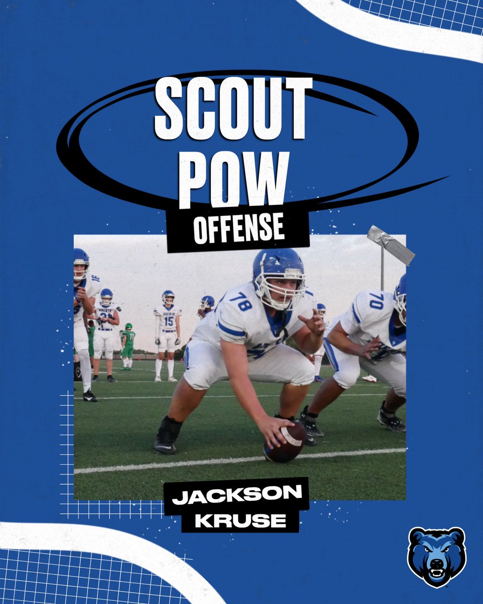 Our Scout Team player of the Week! Jackson Kruse! #STILLFamily 🔵⚪️
