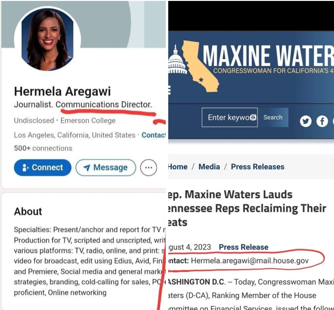 dawitawramba's tweet photo. Thumbs-up, Digital Tegaru!
@HermelaTV has now been officially suspended from Congresswoman Maxine Waters' office. This consequence is just the beginning of the more significant repercussions she may face for supporting genocide and weaponized rape during the #Tigray war. https://t.co/SOKV1ILxxf