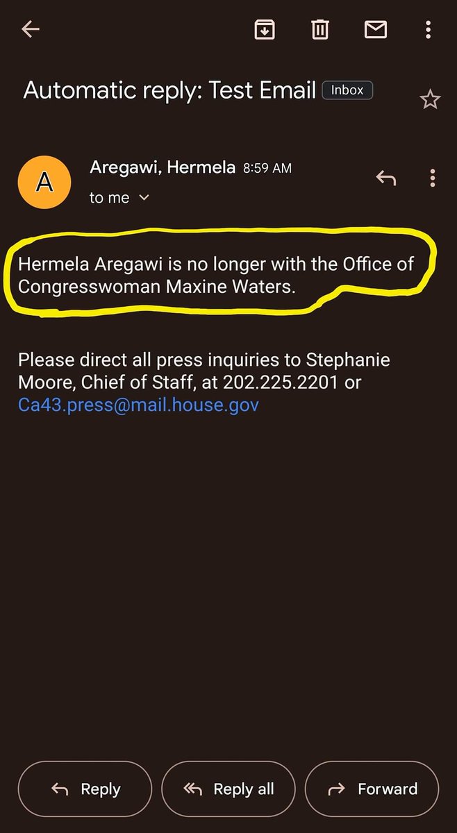dawitawramba's tweet photo. Thumbs-up, Digital Tegaru!
@HermelaTV has now been officially suspended from Congresswoman Maxine Waters' office. This consequence is just the beginning of the more significant repercussions she may face for supporting genocide and weaponized rape during the #Tigray war. https://t.co/SOKV1ILxxf