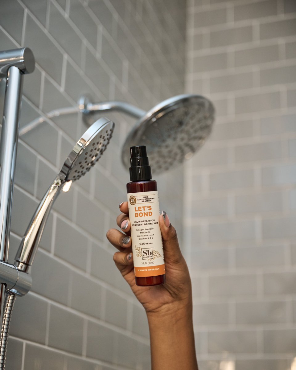 SoapboxCare's tweet image. If you’re looking for THIQUE hair, our Let’s Bond treatment is one of one, number one, the ONLY one you need! Apply in shower to bring your hair back to health! #thique #soapbox #mysoapbox