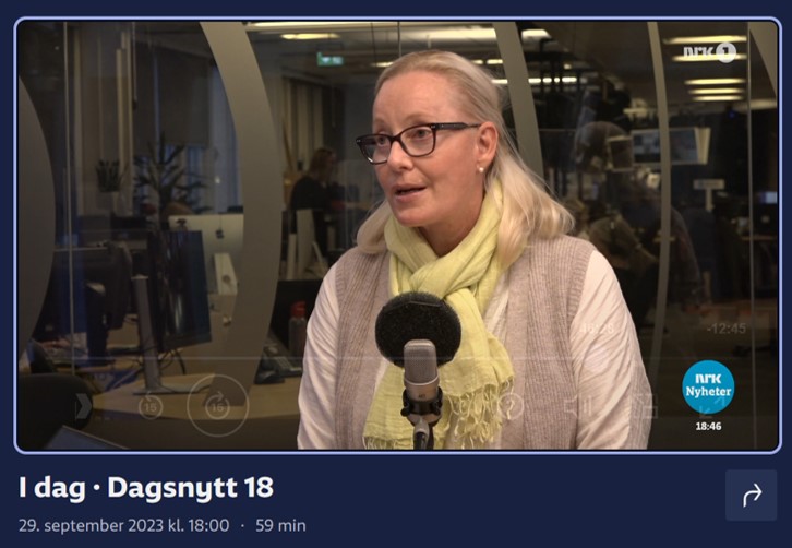 ‼ #dax18 29.09.2023
#MEinNORWAY #MEforskning #MyalgiskEncefalomyelitt #MEcfs #PwME #NyttHåp #Fatigabilitet #PEM #VerdigLiv #LifeMatters

💙 Gode spørsmål fra @SigridSollund & svar fra Tjenesten og MEg SINTEF & Fafo v Anne Kielland @KiellandAnne
fra 45:50 tv.nrk.no/serie/dagsnytt…