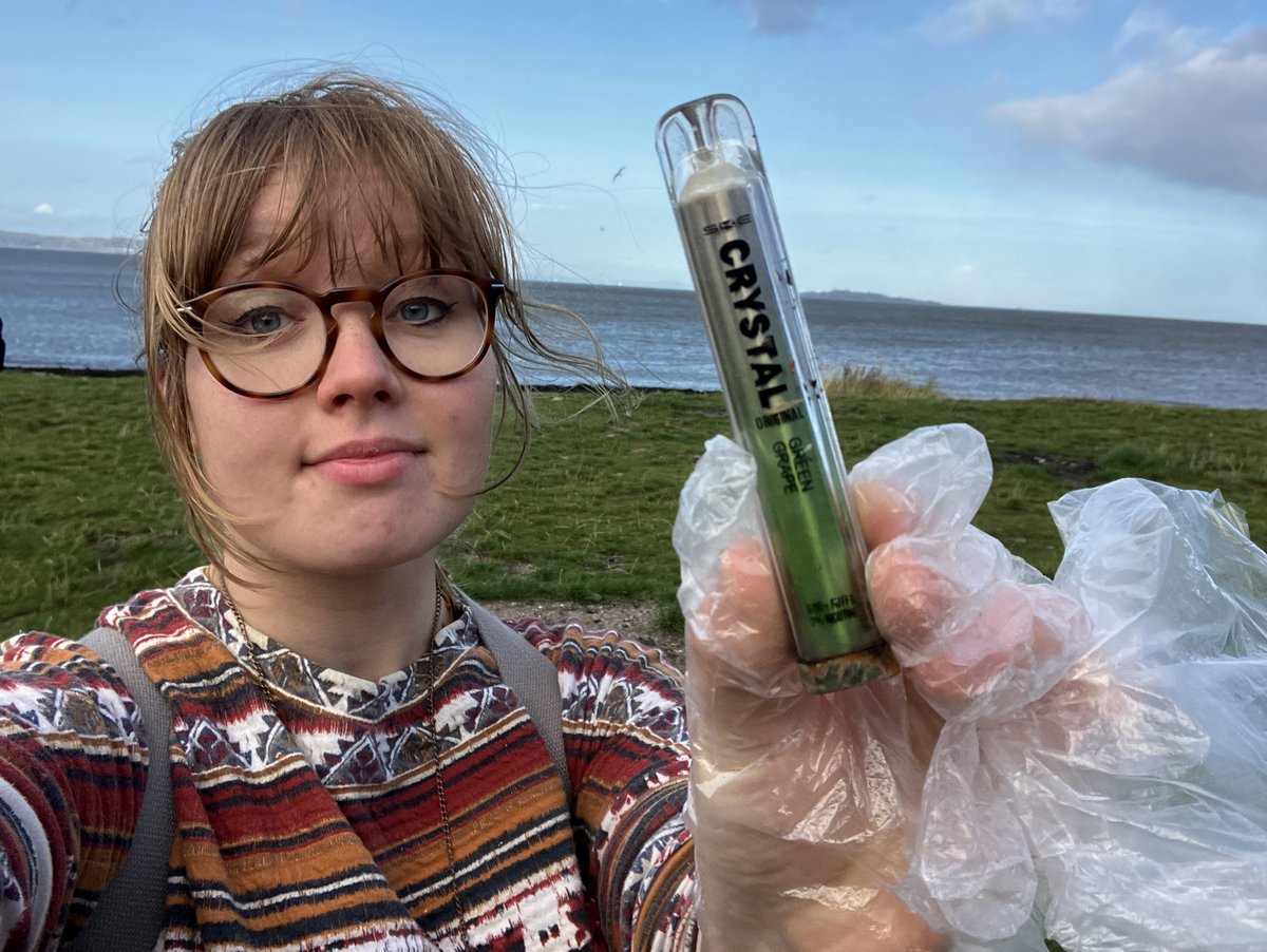 At our beach clean earlier we found lots of both vape and smoking associated litter, including one of these disposable vapes which contain working, rechargable batteries. Cigarette butts also contain plastic.
The ban on these products cannot come sooner! #BanDisposableVapes