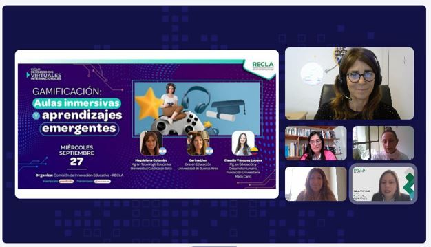 #Gamificación #Innovación 
Ciclo de Conferencias Internacionales Virtuales de <a href="/RECLAorg/">Red de Educación Continua de Latinoamérica y Europ</a> para entender a la gamificación educativa en todo su valor de innovación!! Gracias🎮 <a href="/carinalion/">Carina Lion</a> ♠Magdalena Colombo 
💎 claudia sofia vasquez lopera 
🕹 👉 recla.org/ciclo-de-confe…