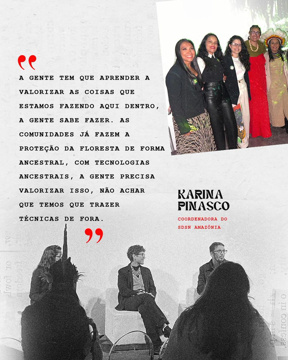 SDSNAmazonia's tweet photo. #Repost
@ Vito
O mundo precisa ouvir as vozes dos amazônidas!
Separei algumas falas DOS NOSSOS na semana do Clima de Nova Iorque. Arrasta e compartilha! ✊🏾🌳
#ClimateWeek #VemDoNorte #ONorteExiste #climateweeknyc https://t.co/SepyPUGkl8