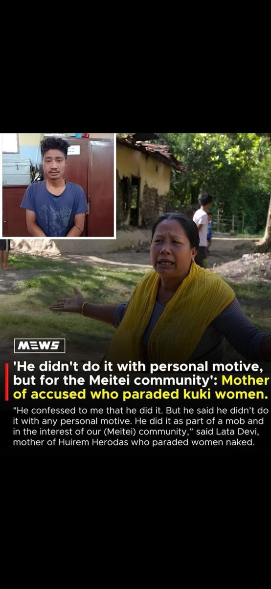 BKhuongsai87's tweet photo. So much is the Meitei society radicalized that parading #Kuki_Zo women naked & mob-r@ping them wasn't enough - they've shamelessly justified their crime in the name of war & community. But justice is delivered so quickly and selectively to the majority community. 

Forget step-motherly or second class citizens' treatment, we the #Kuki_Zo are not even considered Indians by them. From being butchered like animals in Imphal Valley to being called 'illegal immigrants' - we've had enough of these #MeiteiAtrocities Separation is the only option we're left with.

Separation in the form of UT is not something we want, its what we need and we won't rest until we get what we need.
#ThisIsKuki_ZoStory
#MeiteiAtrocities
#MeiteiWarCrimes