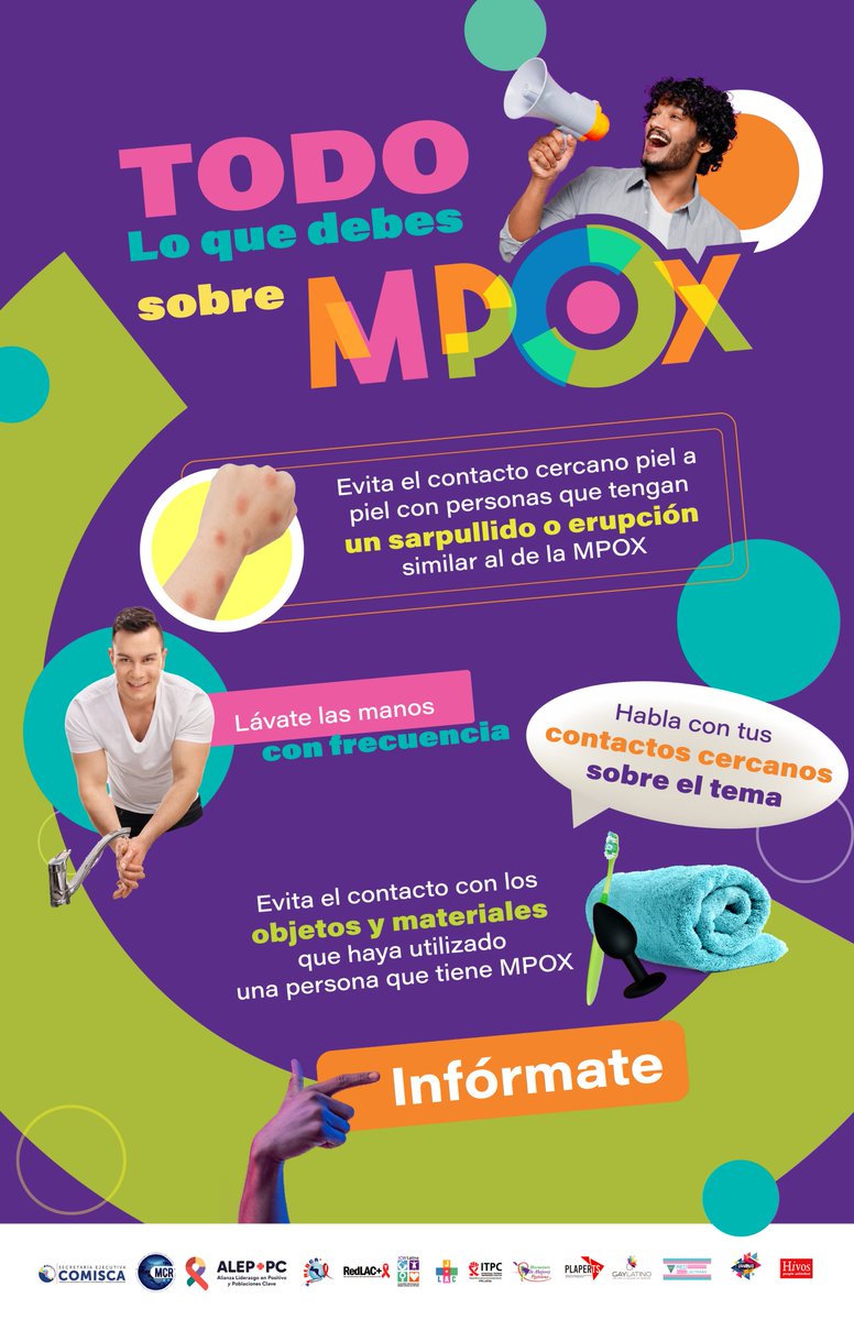 𝗔𝗟𝗘𝗣+𝗣𝗖 | La prevención es fundamental para protegernos de la #Mpox o viruela del mono. 🐒

¡Cuidemos nuestra salud y la de otres! 💪🌟

La prevención es nuestra mejor defensa. Siguiendo estas medidas podemos reducir el riesgo de contagio y proteger a nuestra comunidad. 🌈