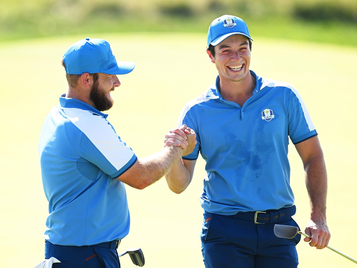 Unbeaten on the opening day. 💪 PING pros Viktor Hovland and @TyrrellHatton came up big for @RyderCupEurope on day one in Rome. #PlayYourBest | #RyderCup