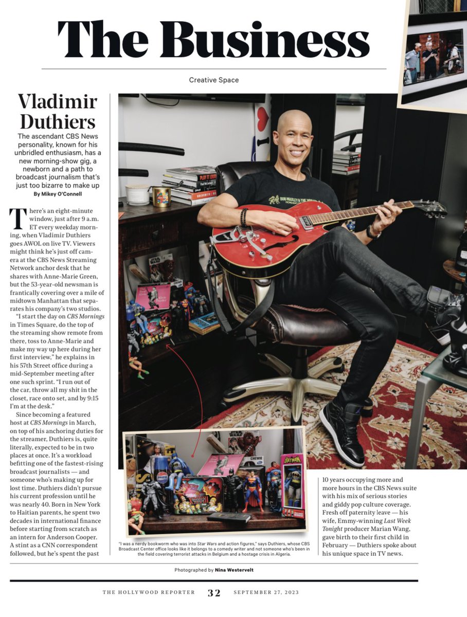 This rocks 🎸

<a href="/vladduthiersCBS/">Vladimir Duthiers</a> was featured in the latest edition of <a href="/THR/">The Hollywood Reporter</a> where he discussed his unconventional path to journalism, his new role as featured host of <a href="/CBSMornings/">CBS Mornings</a> and much more.

Pick up your copy of THR on newsstands today!
