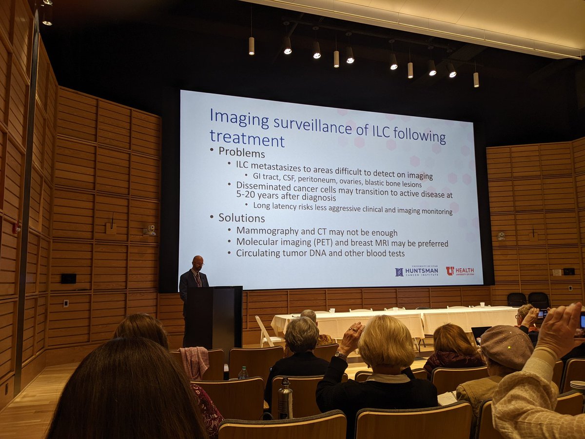 double_whammied's tweet photo. Mammography and CT scan may not be enough for #lobularBC screening. Also ... it doesn't make biologic sense to surveil it like #ductal. Lots of promise w/ liquid biopsy. But we need to consider more MRIs for surveillance. #ilcsymposium #lobmob #globmob https://t.co/R37Sh8pgkC