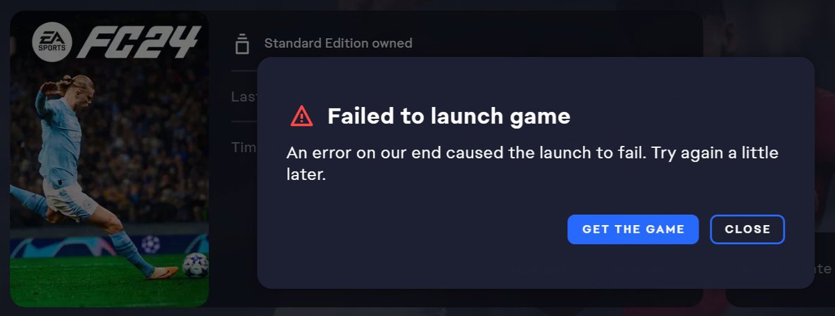 Well this is fun <a href="/EAHelp/">EA Help</a>. Got home to finally enjoy #fc24 only to see this. Tried everything on your forum (uninstall app, move folder etc.). Please could someone help me?