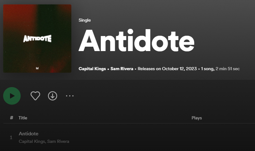 TheDigiCross's tweet photo. BREAKING: @capitalkingsusa has a new single featuring Sam Rivera called ANTIDOTE coming October 12th! https://t.co/1MCjPd6HGk