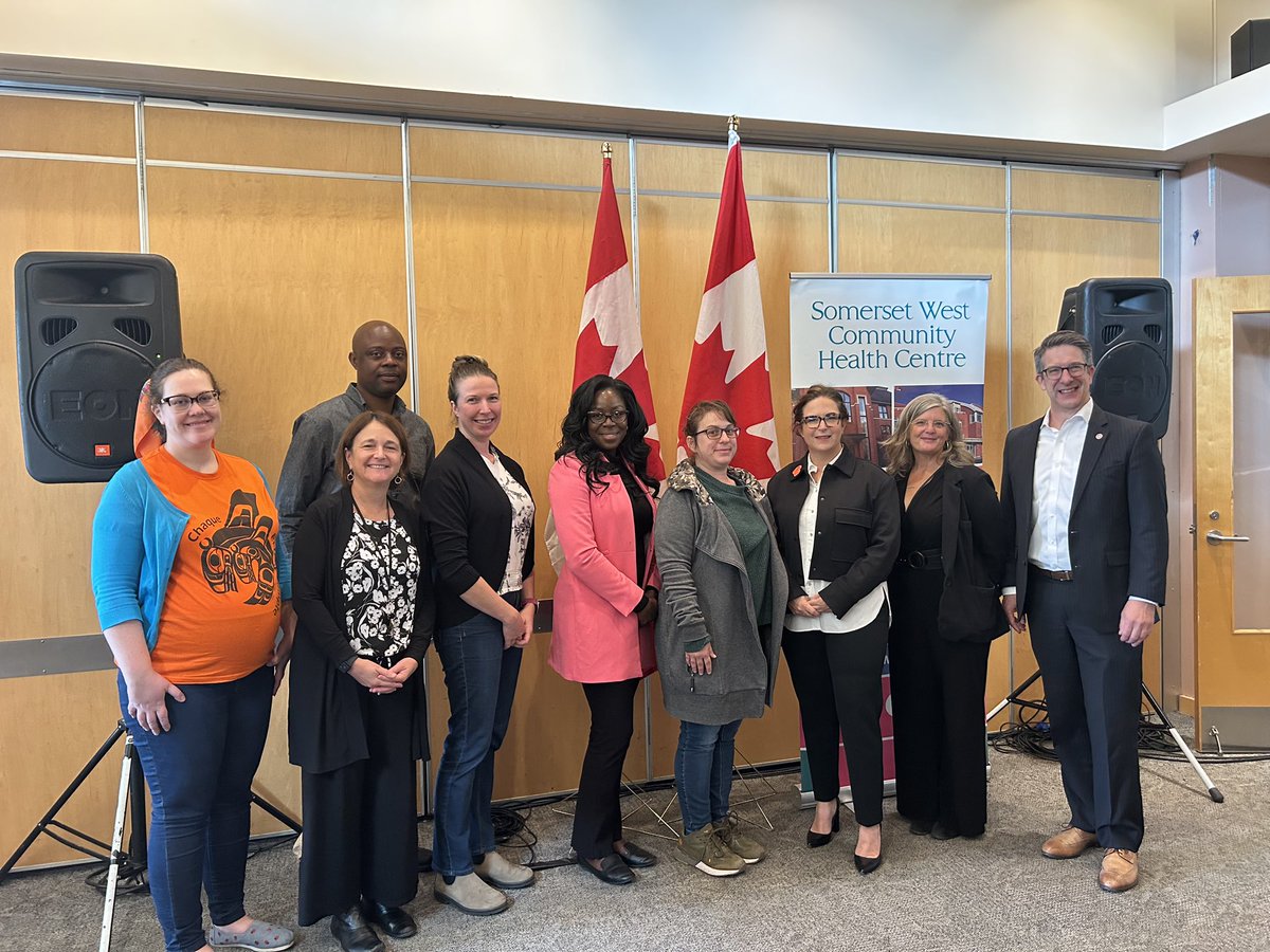 Thank you to our incredible hosts - <a href="/SWCHC/">Somerset West CHC</a>. I also announced funding for them, <a href="/SJA_Canada/">SJA Canada</a> and <a href="/CAPSACanada/">CAPSA Canada</a> through SUAP. 

They are helping over 40,000 people who are at risk of experiencing substance-related harms &amp; overdose in Ottawa. We will not end this crisis without you.