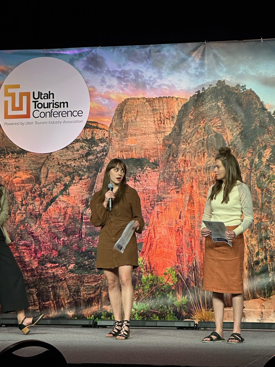 lovecommslc's tweet photo. Presenting travel trends at the #UtahTourismConference! Our team is sharing findings on how tourism is ebbing and flowing in various parts of the state and country, as well as actionable insights for maintaining healthy tourism. https://t.co/Es8b6f27nQ