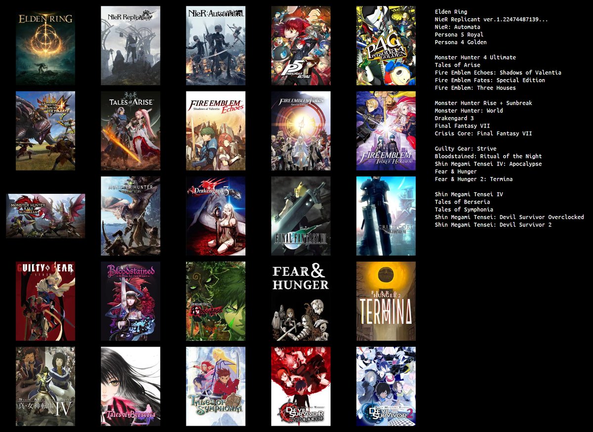 Top games in my opinion o(￣▽￣)ｄ