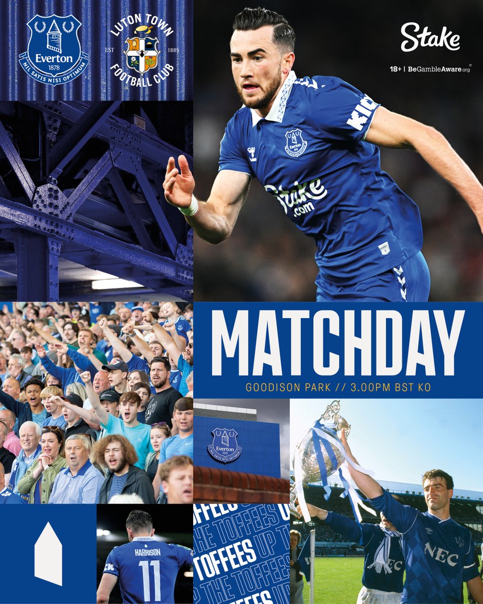 Everton's tweet photo. Matchday. COYB! 🔵

#EVELUT https://t.co/hA8WCiNxnn