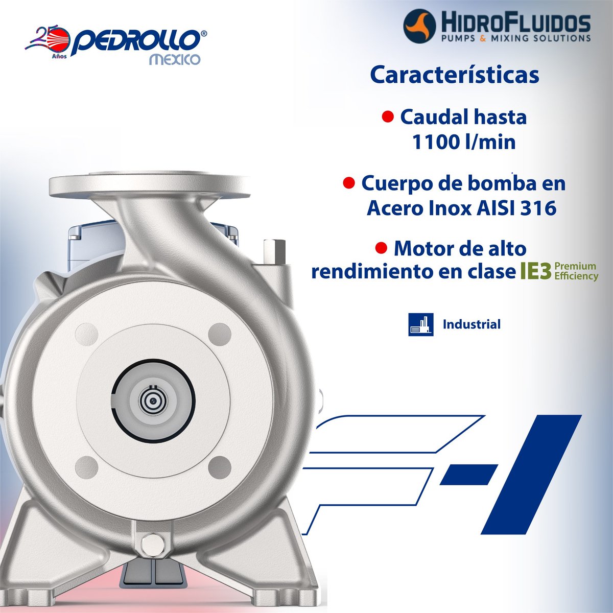 Las electrobombas centrifugas de acero inoxidable para uso industrial marca Pedrollo están diseñadas para cumplir los más altos estándares de calidad. 
  - Flujos de hasta 1100 L/min
  - Alturas de hasta 37 

#BombeoIndustrial #BombasCentrifugas #BombaAceroInoxidable