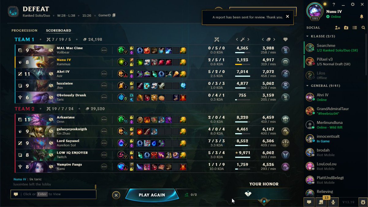 b0ykoe's tweet photo. @RiotSupportDACH Der liebe Taric, mit dem Namen Obviously Drunk, war der Meinung nach dem Jhin pick Ghost &amp; Cleanse mitzunehmen und das spiel auf alle arten und weisen zu griefen. Leider wird das System dies nicht erkennen da er nicht per se runtergerannt ist. https://t.co/OdpMrWosjK