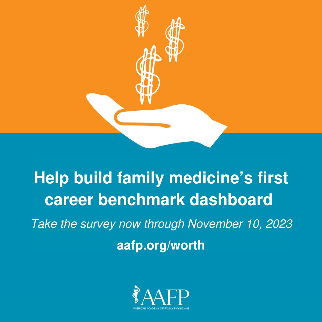 Family physicians: Powerthe <a href="/aafp/">AAFP</a> career satisfaction tool that you can use to know your worth and make career decisions! Take the survey: aafp.org/worth