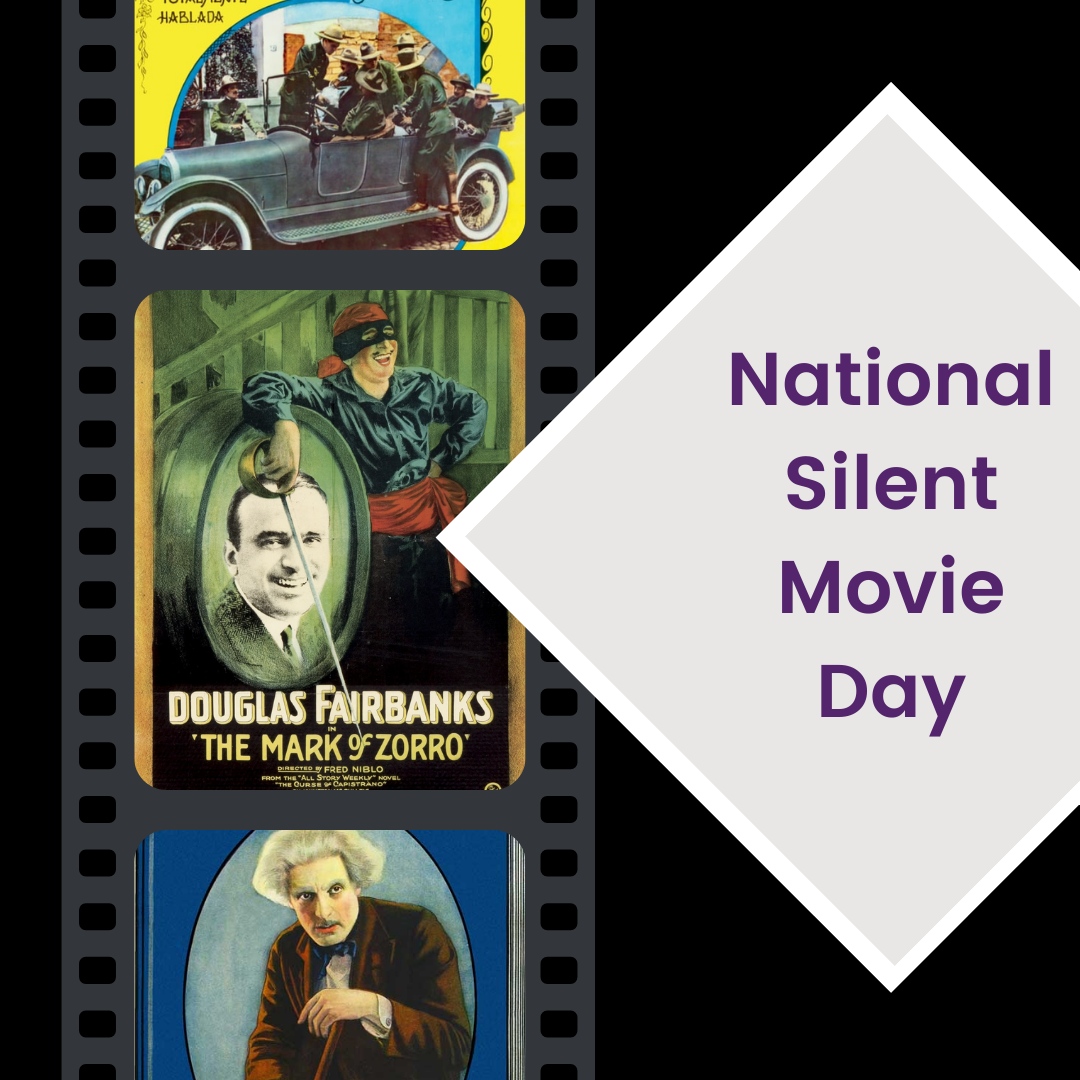 Today is #NationalSilentMovie Day! 

Here are some silent gems:

"El Automóvil Gris" (1919) - Directed by Enrique Rosas
"The Four Horsemen of the Apocalypse" (1921) - Directed by Rex Ingram
"The Mark of Zorro" (1920) - Directed by Fred Niblo