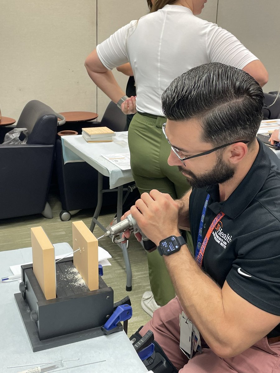UF Ortho residents had a little competitive fun with the Stryker RPM 1000 course - developing and assessing their surgical power tool skills #orthoresident #orthomedstudent #ortho #gainesville #uf #ufortho #orthotwitter  #medtwitter #match2024