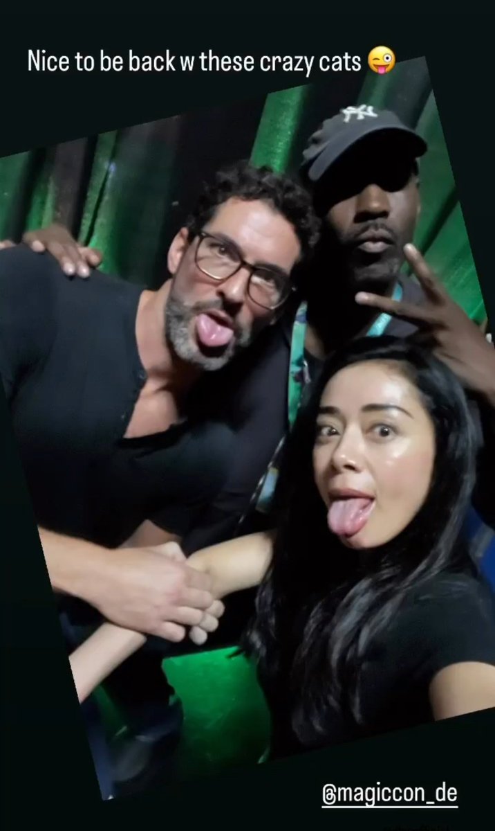 Anke784's tweet photo. Can't wait to meet and hug @tomellis17 @Aimee_Garcia and @dbwofficial tomorrow! Love those crazy and lovely cats โค๏ธ๐
#LuciferNetflix #MagicConBonn
From @Aimee_Garcia IG https://t.co/7EyFZLO4I8