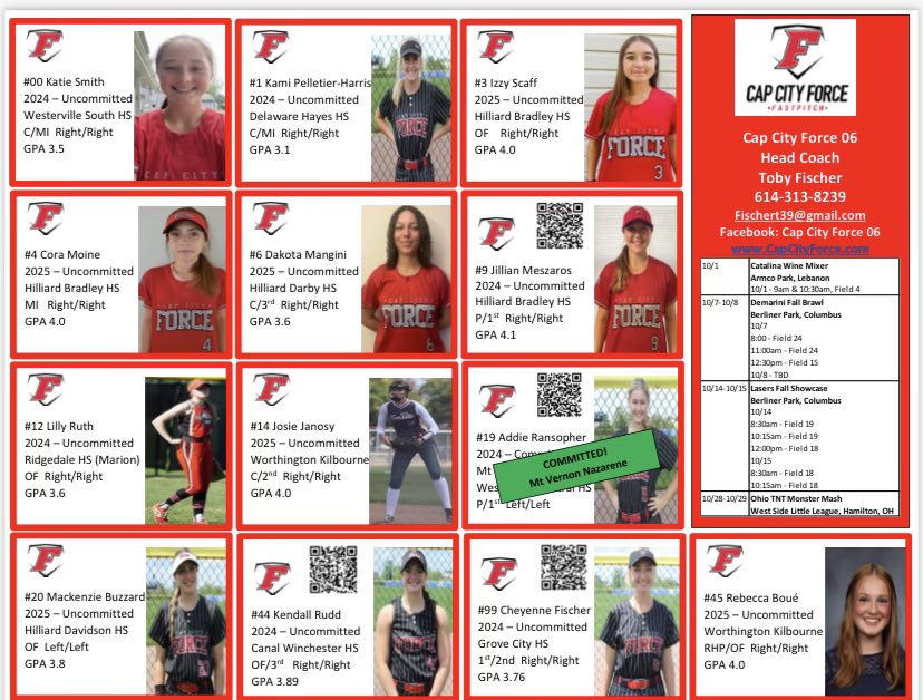 Jill_softball09's tweet photo. Roster for this year! @HurstSoftball @coachmere_16 @CoWSoftball @Paige_McMenemy @borosoftball1 @capcityforce06 https://t.co/YIAJdAzTzF