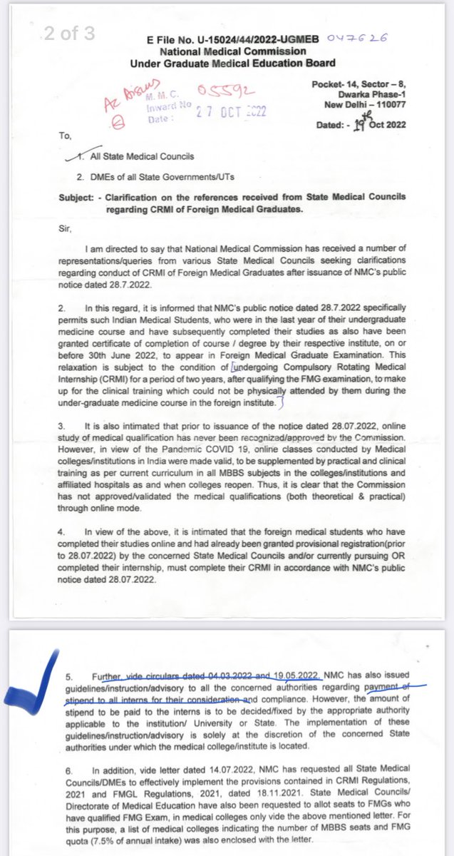 apurva_999's tweet photo. As students from India pursuing MBBS abroad in different countries) to all State DMRE’s ,State Medical Council’s ,
All Foreign Medical Graduates(FMG’s) are not paid any Stipend with the clear guidelines by NMC stating Stipend should be paid to Foreign Medical Graduates . https://t.co/aAefWw1JKY